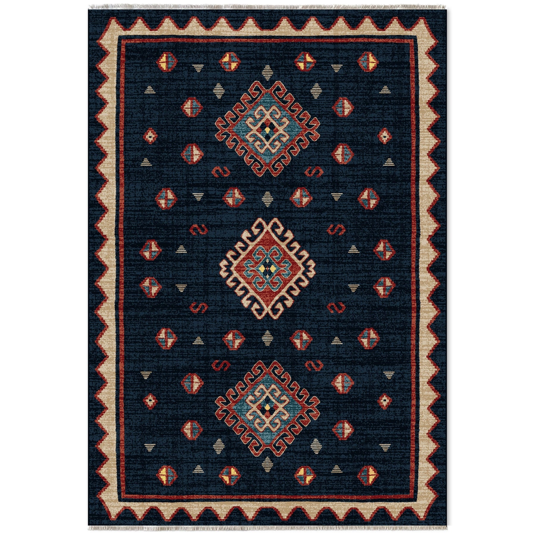 RW7068 washable chenille area rug viewed from above
