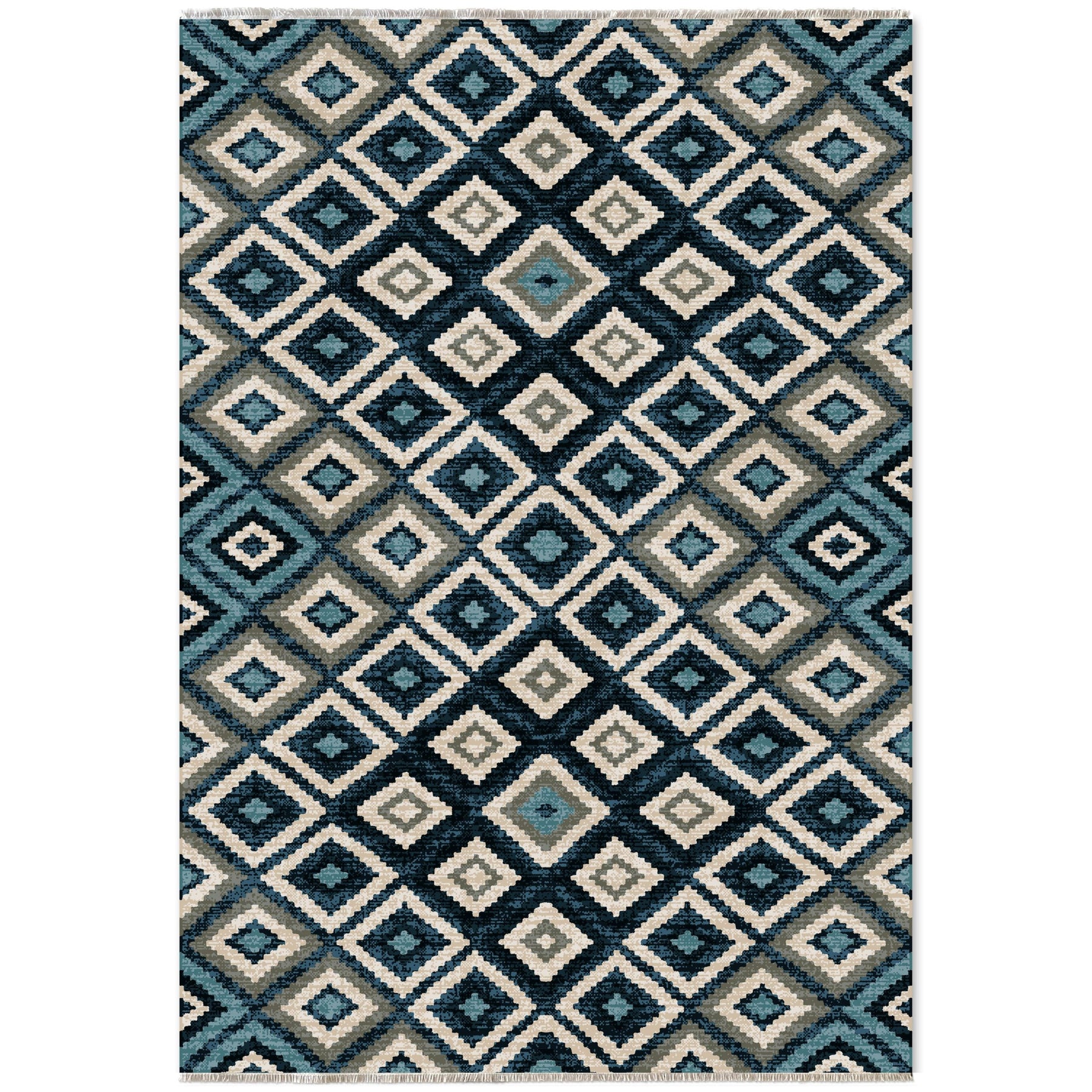 RW7070 washable chenille area rug viewed from above