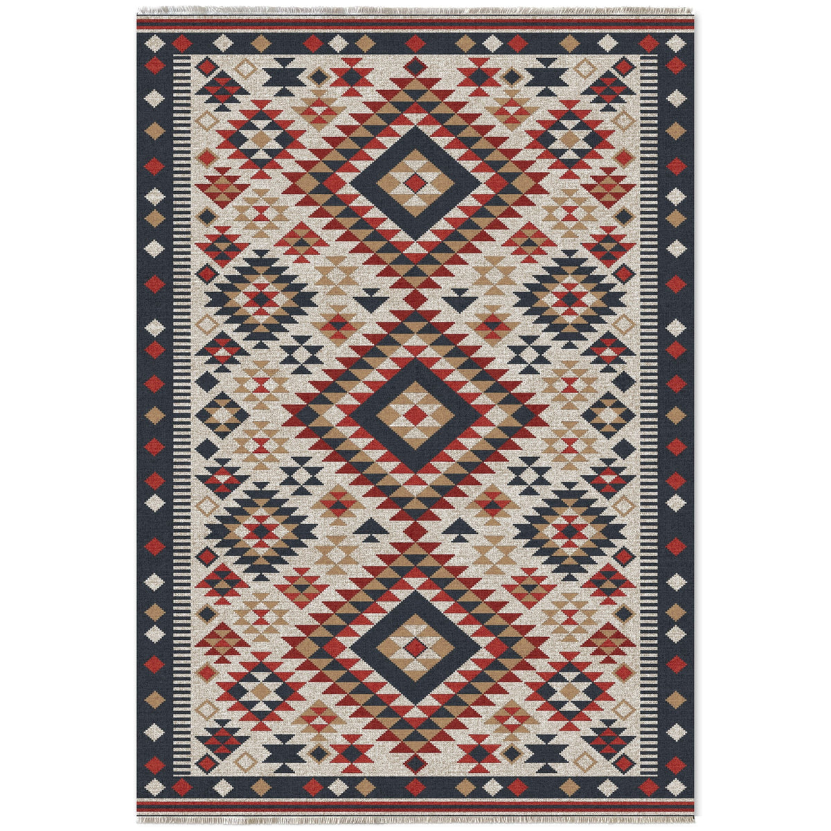 RW7072 washable chenille area rug viewed from above