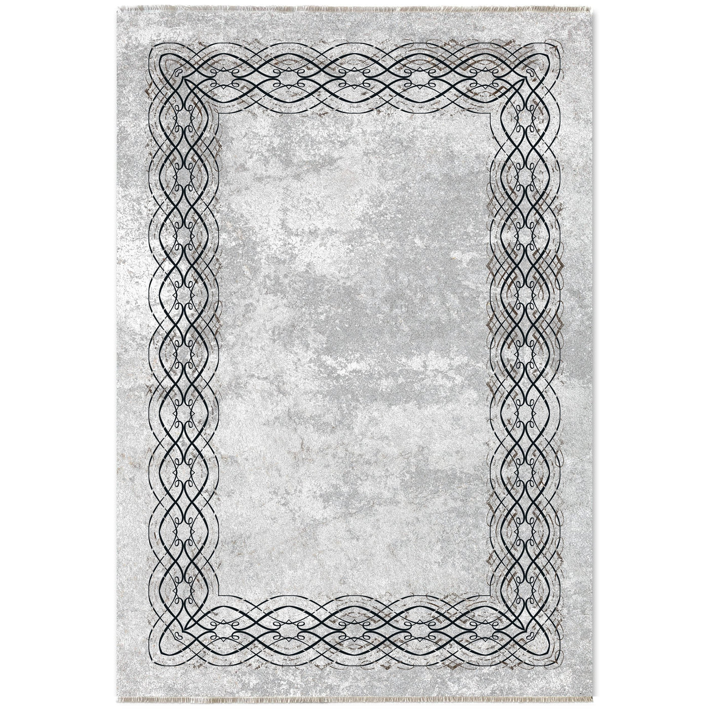 RW7075 washable chenille area rug viewed from above