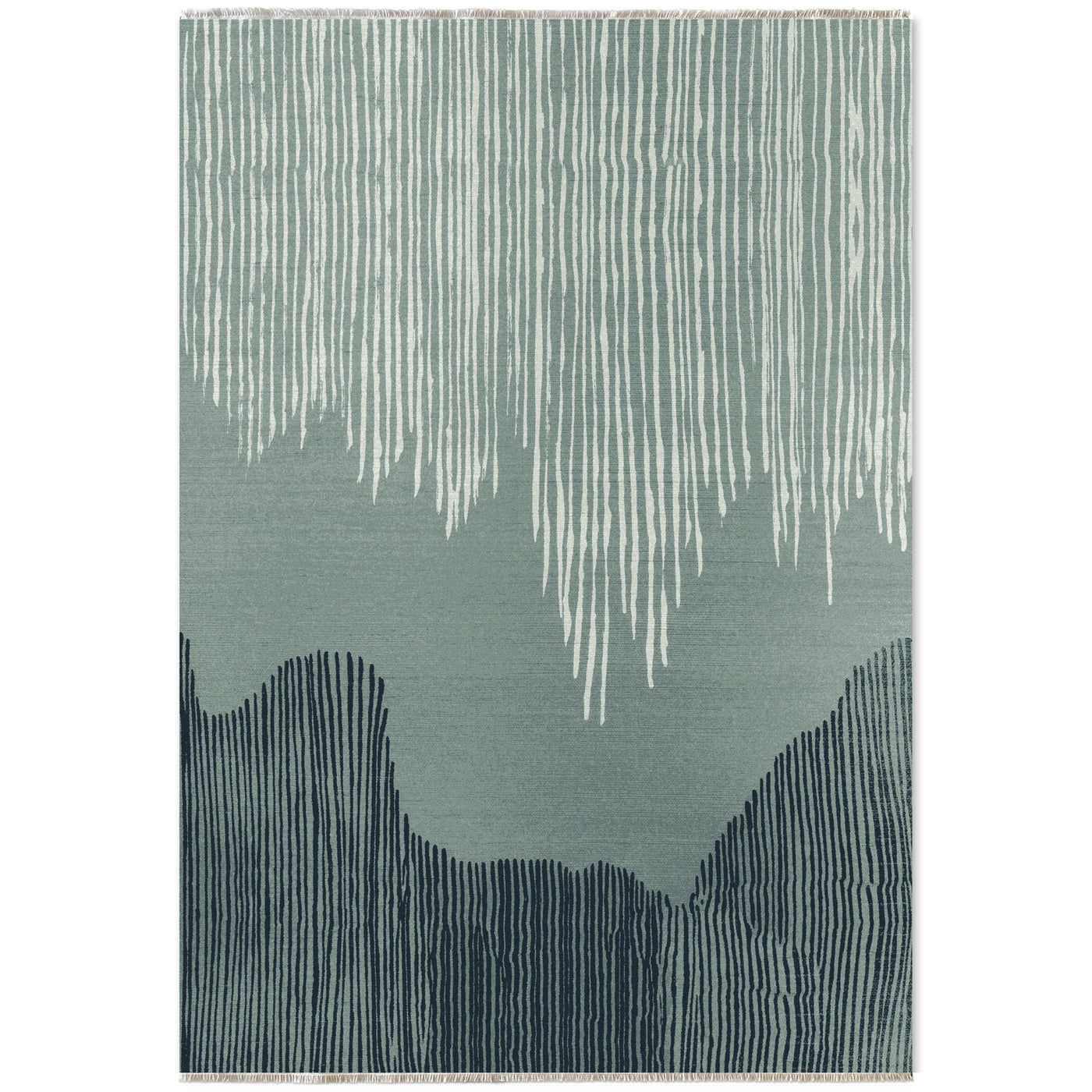 RW7081 washable chenille area rug viewed from above