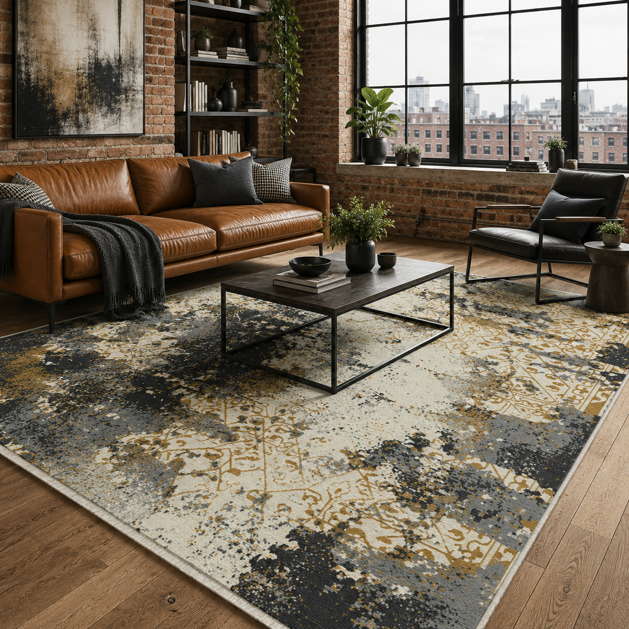 RW7089 washable chenille rug texture and pattern detail