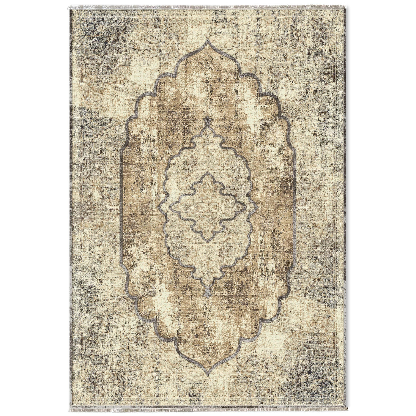 RW7103 washable chenille area rug viewed from above