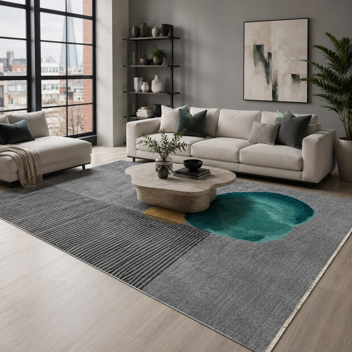 RW7106 washable chenille rug texture and pattern detail
