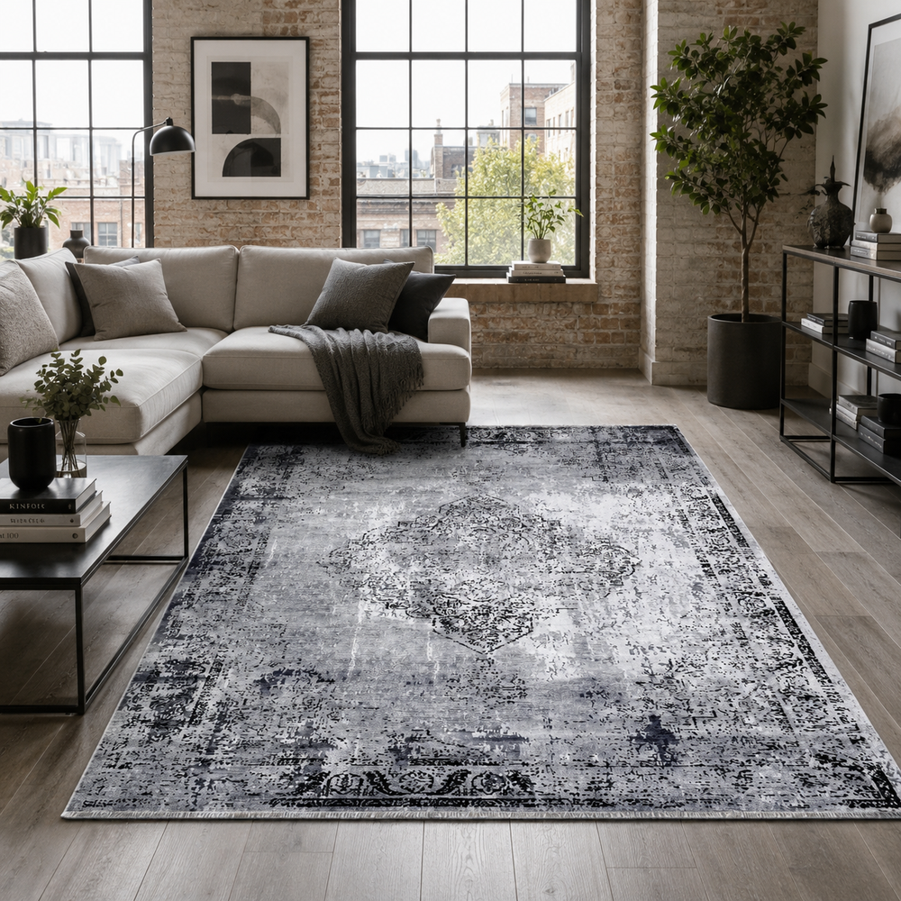 RW7107 washable chenille area rug
