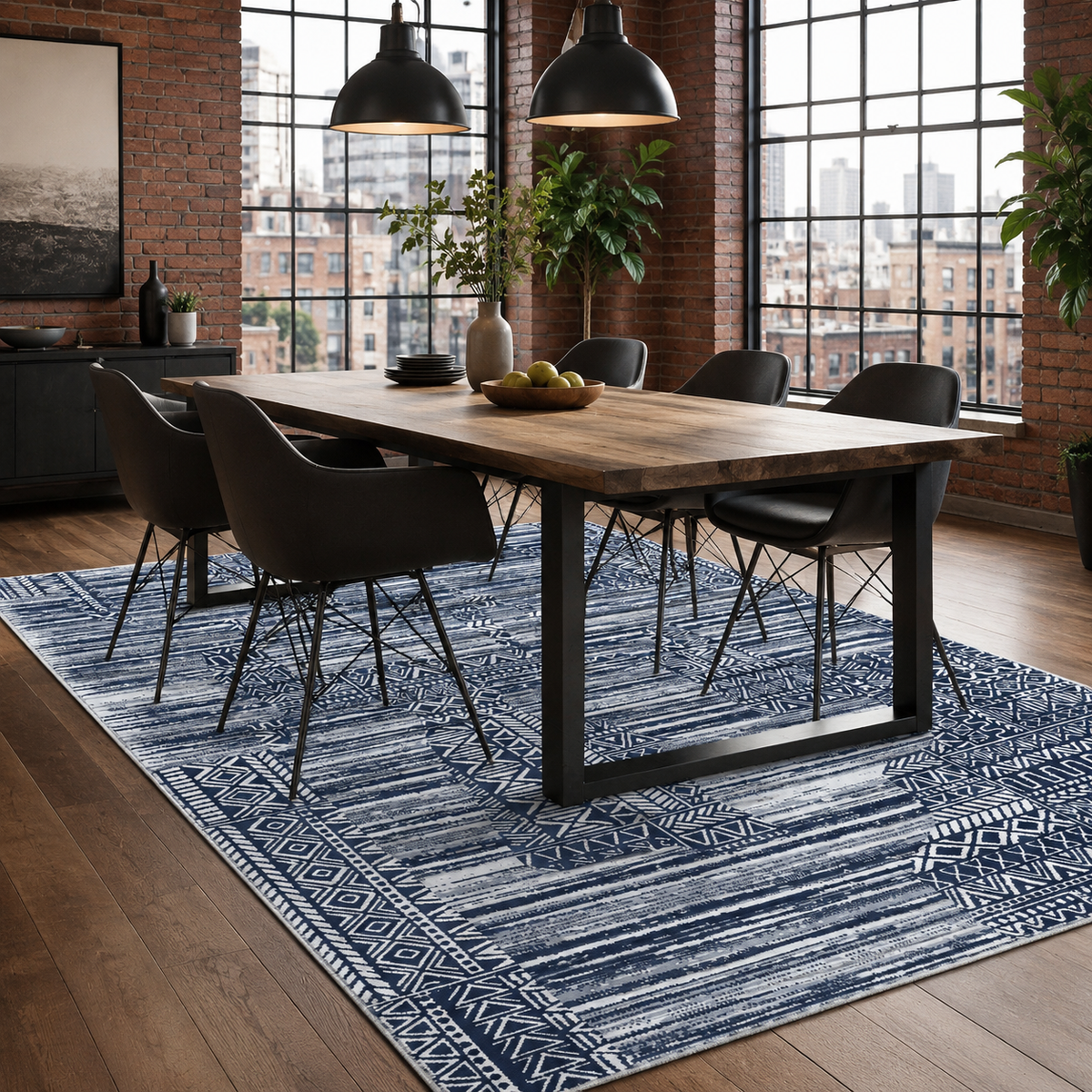 RW7120 washable chenille rug texture and pattern detail