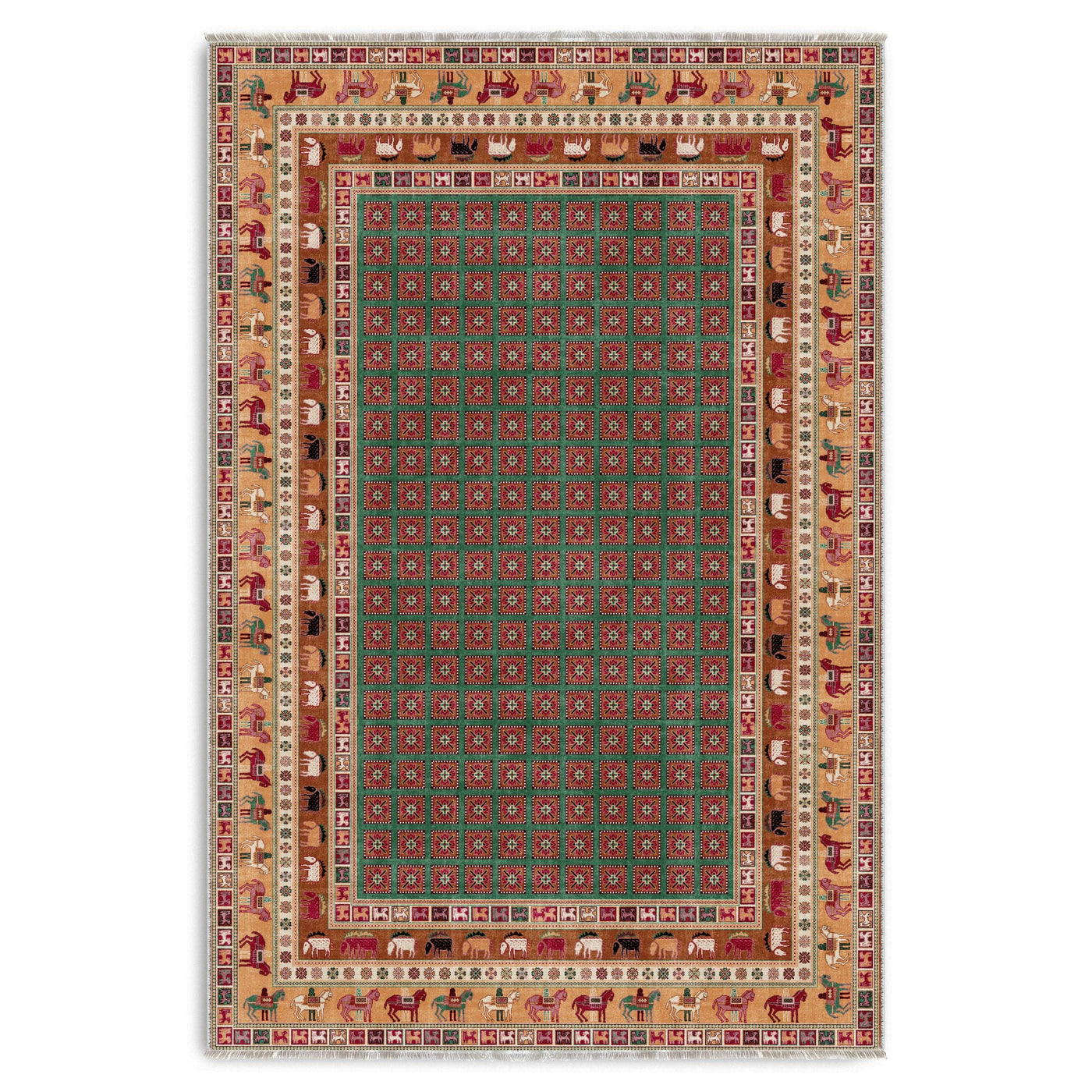 RW7129 washable chenille area rug viewed from above