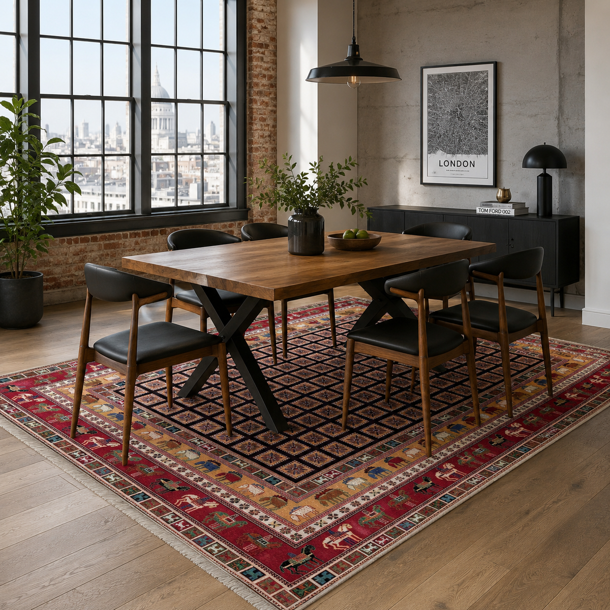 RW7131 washable chenille rug texture and pattern detail