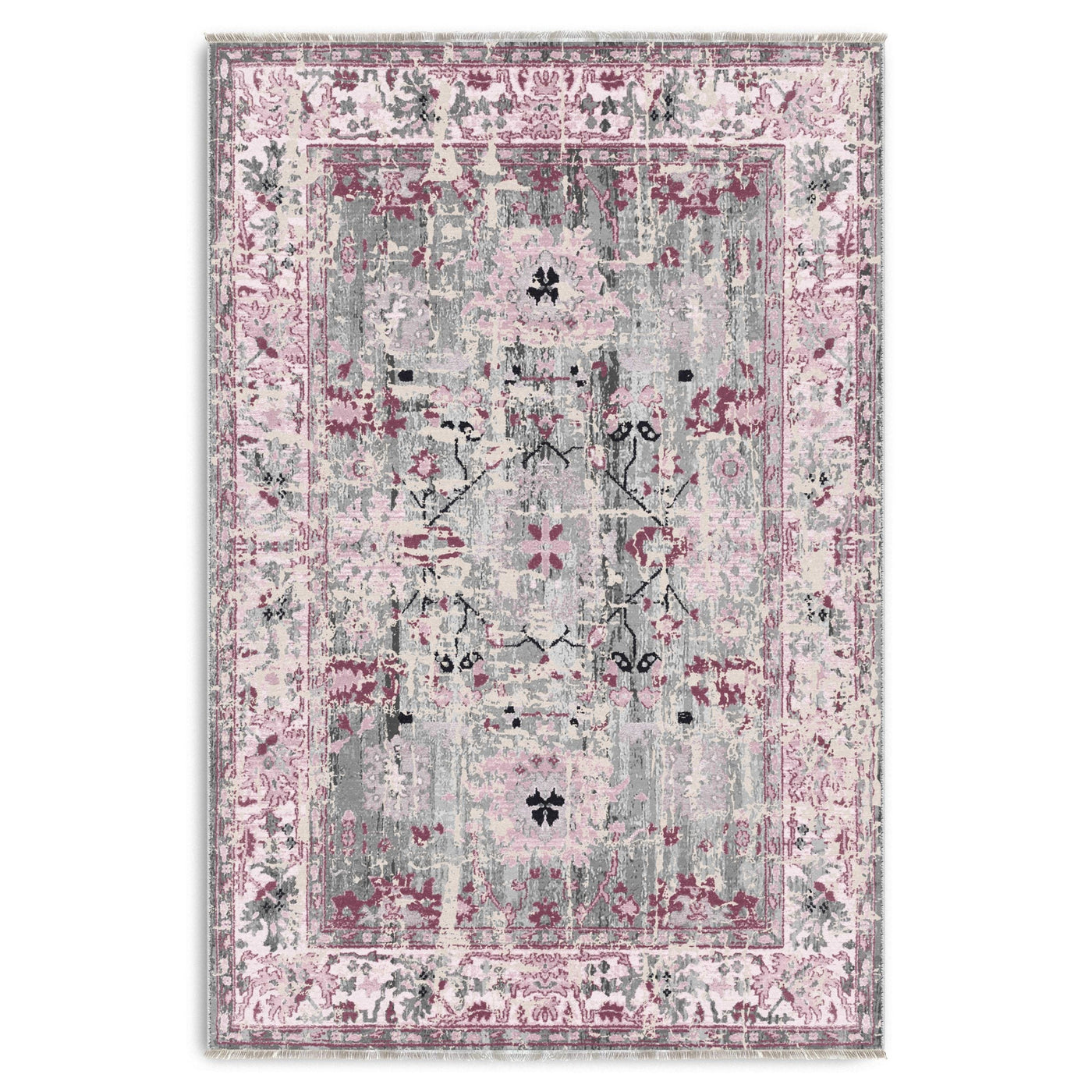 RW7156 washable chenille area rug viewed from above