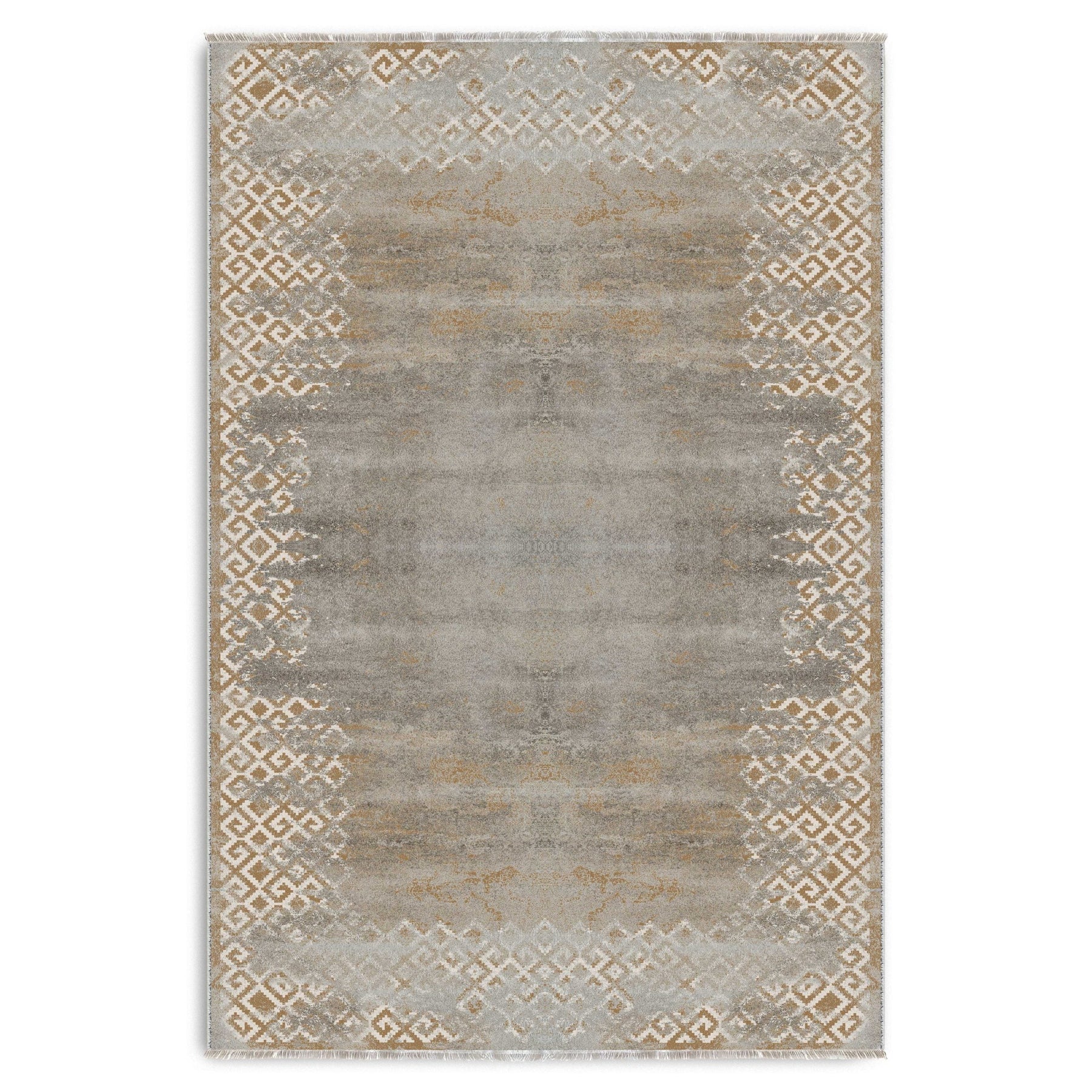 RW7163 washable chenille area rug viewed from above