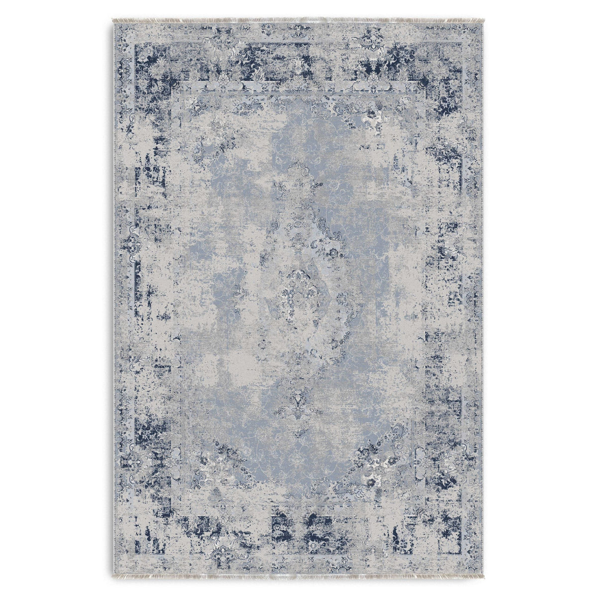 RW7166 washable chenille area rug viewed from above