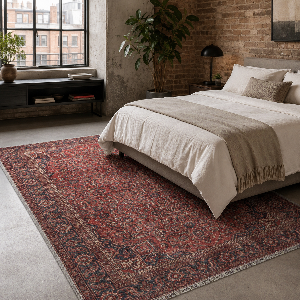 RW7171 washable chenille rug texture and pattern detail
