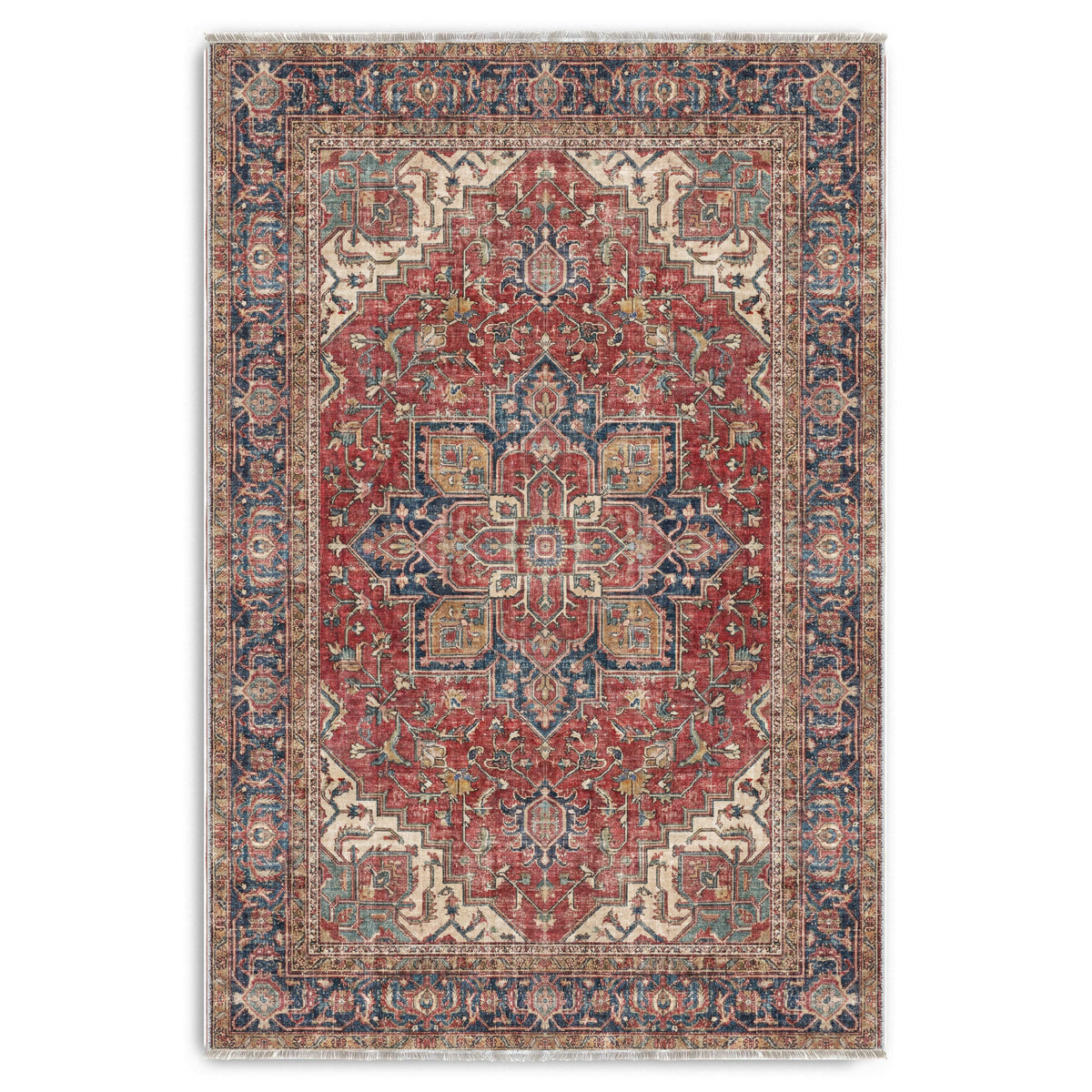 RWK3043103 washable chenille area rug viewed from above