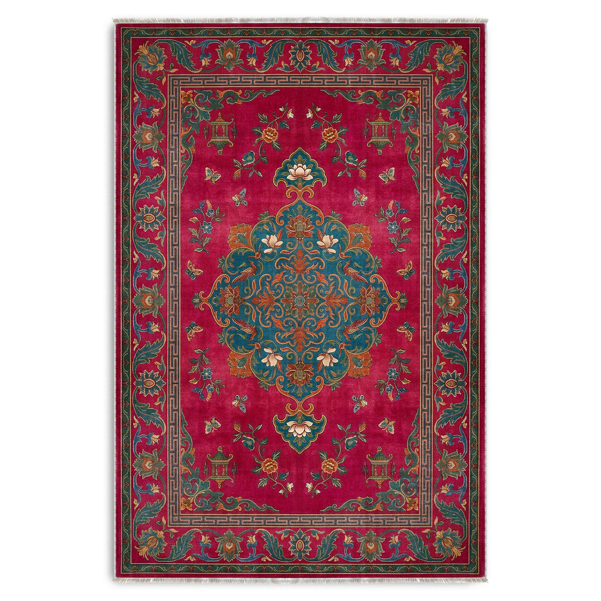 RWK3044103 washable chenille area rug viewed from above
