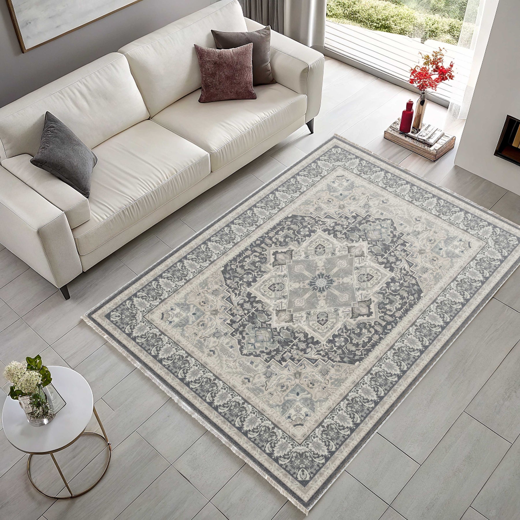 RWK3045 washable chenille area rug
