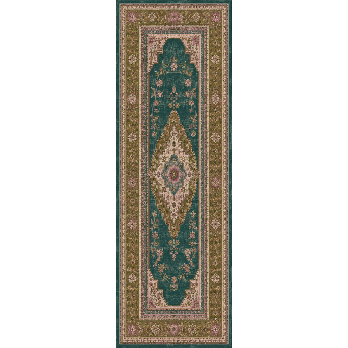 RWPR0009 washable chenille area rug viewed from above