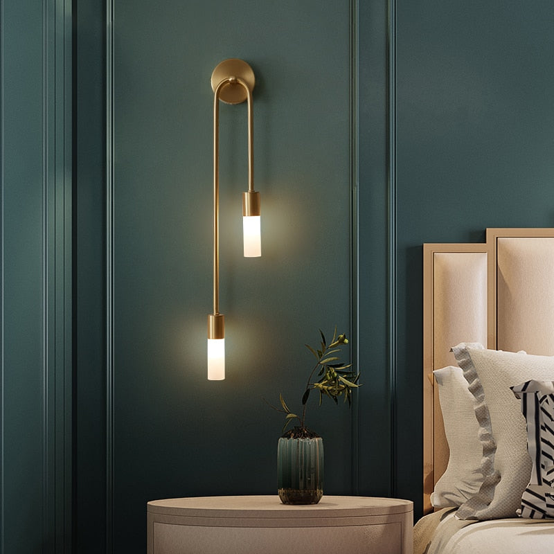 Modern metal Spire Sleek 12W LED wall light with warm white G9 bulb, stylish lighting fixture for contemporary interiors.