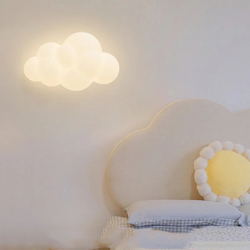 Light My House remote control cloud wall lamp with adjustable LED light temperature, featuring a modern cloud design.