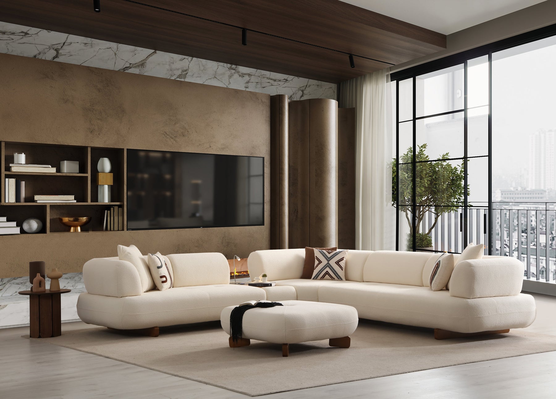 Manetti Premium Modular Corner Sofa Set (SG) by Netline Interiors