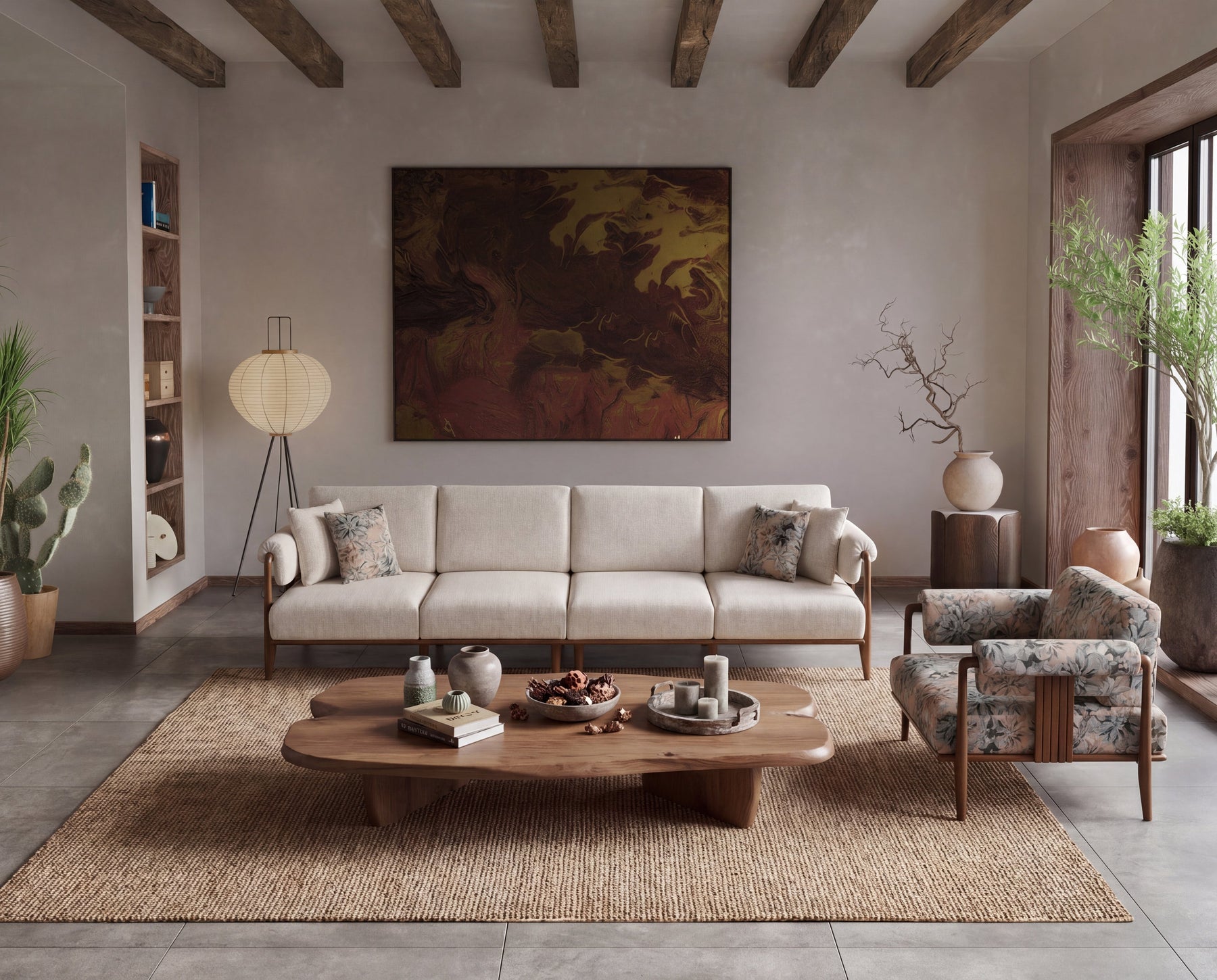Klismos 4-Seater Sofa (SG) by Netline Interiors