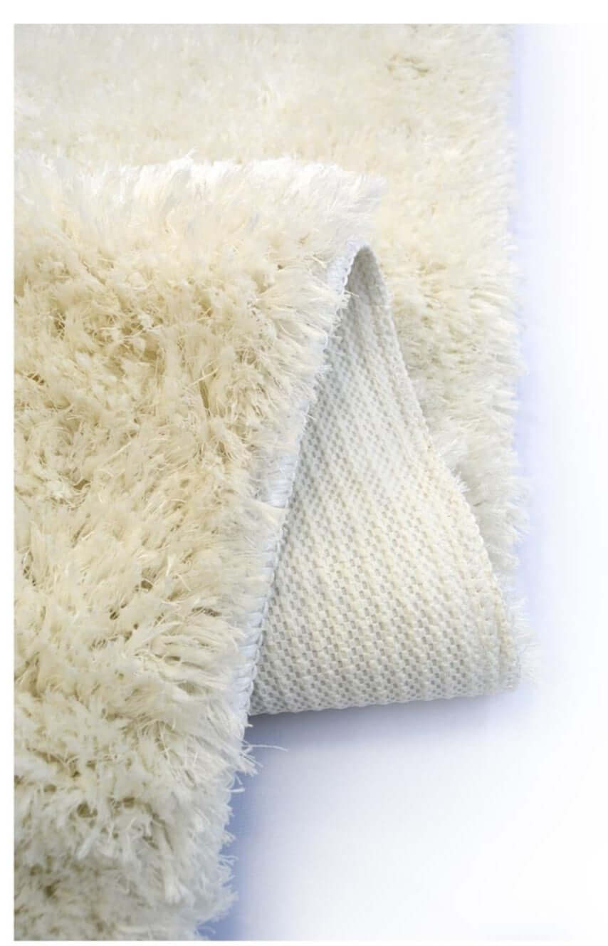Soft Washable Ivory Shaggy Rug – SA-01