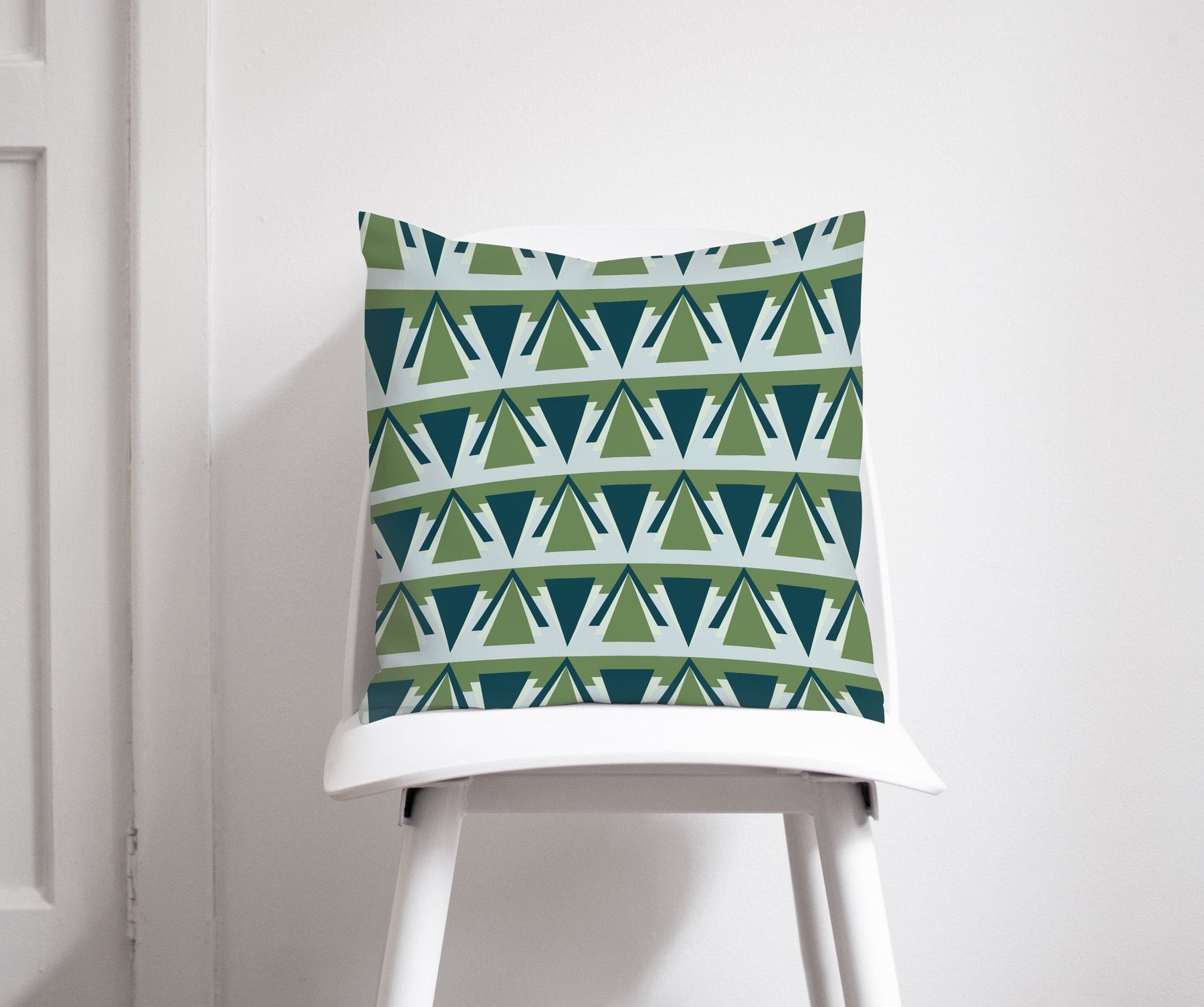 Green and Grey Art Deco Design Cushion