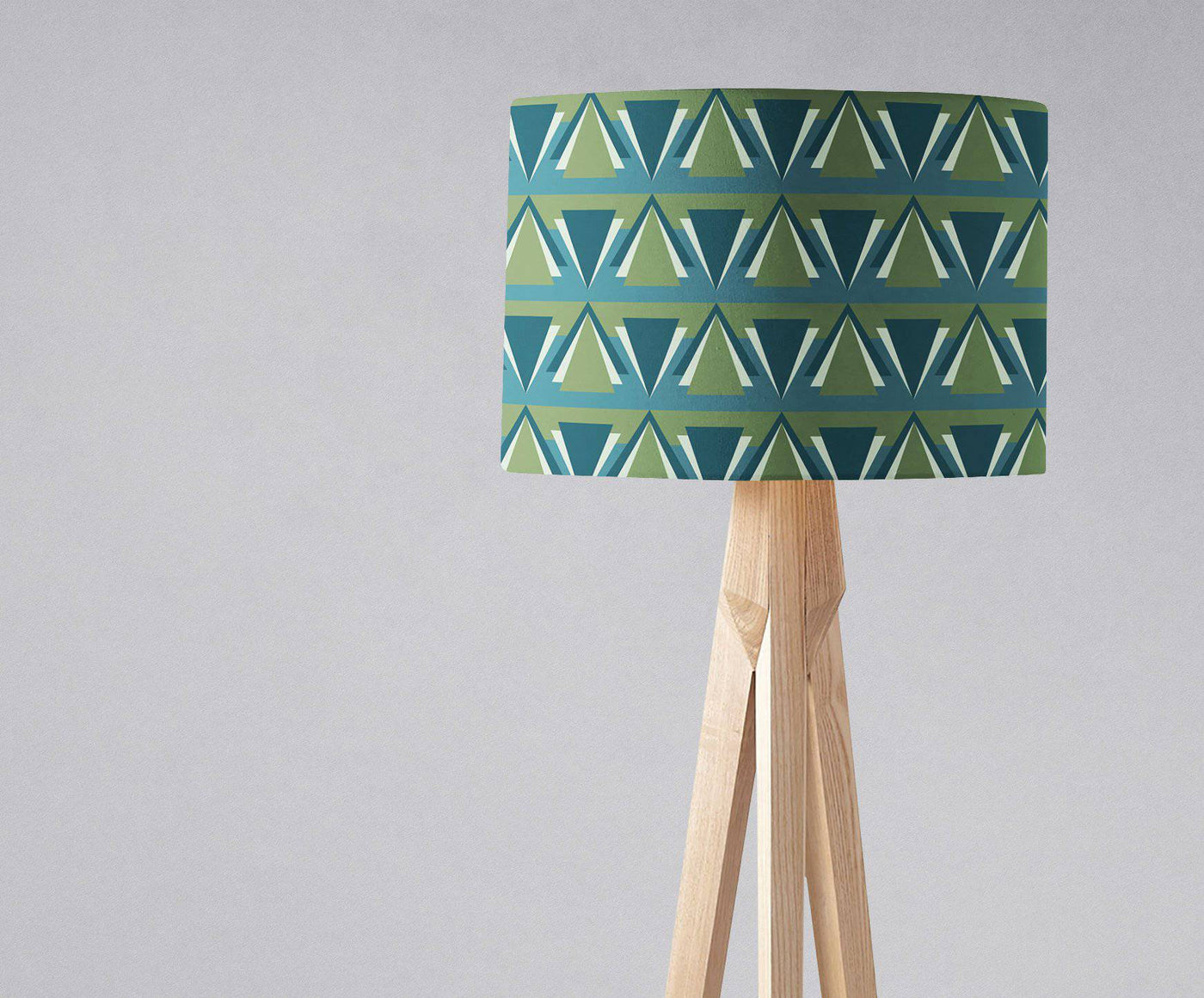 Green and Blue Art Deco Lampshade โ Ceiling & Table Compatible