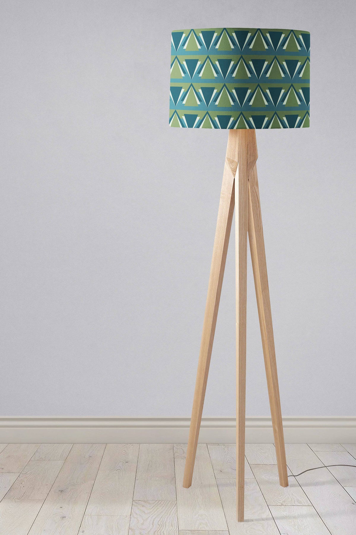 Green and Blue Art Deco Lampshade โ Ceiling & Table Compatible