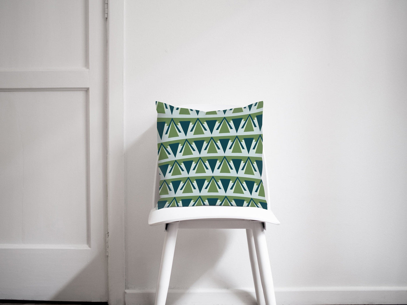 Green and Grey Art Deco Design Cushion