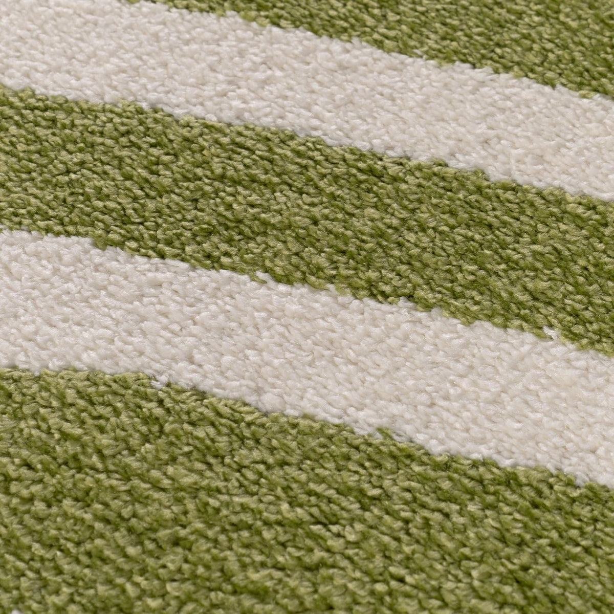 Joli Striped Green & White Rug
