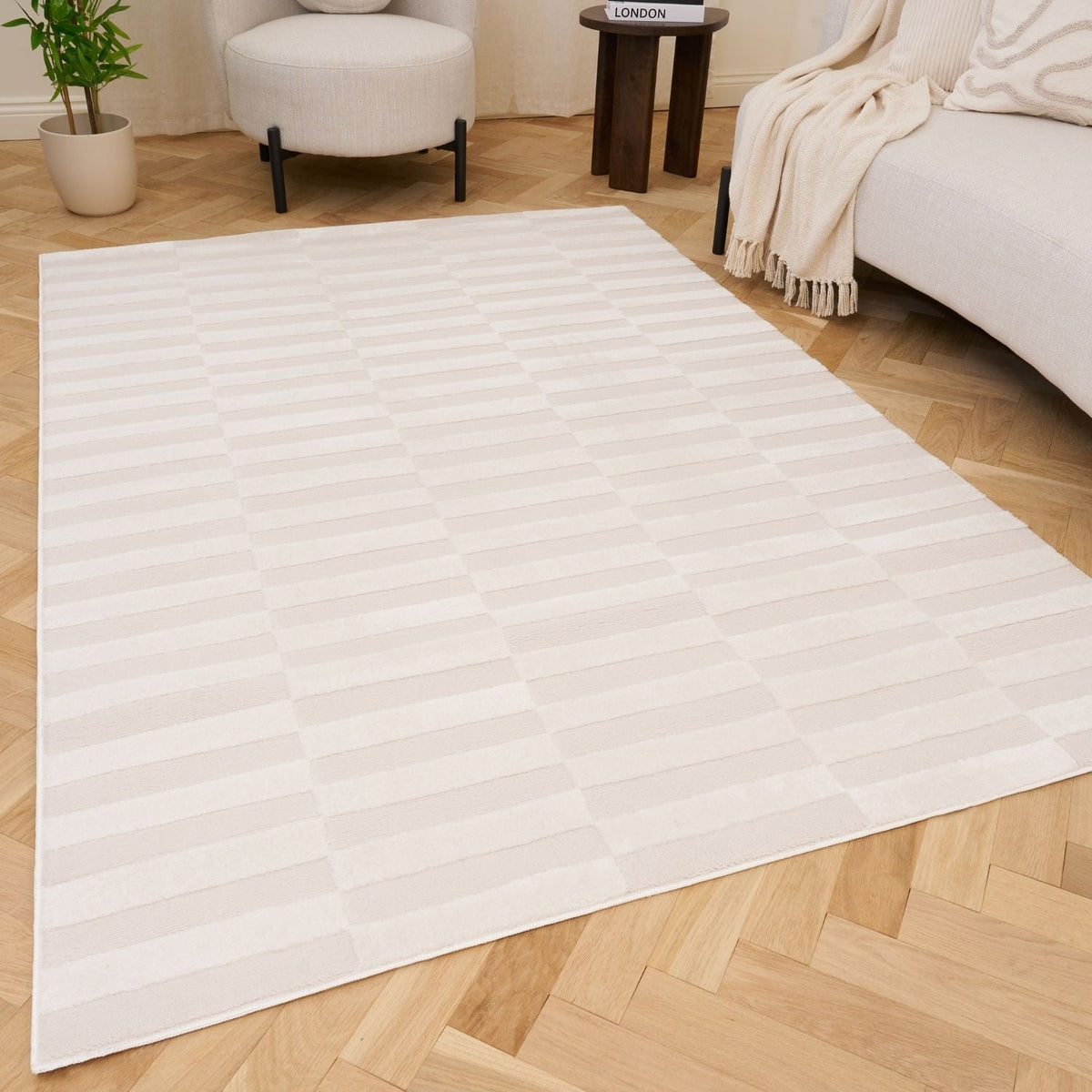 Loft Striped Cream Rug