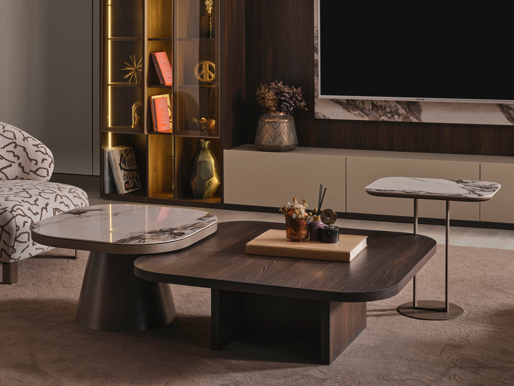 Lotus Coffee Table & Side Table (O) by Netline Interiors