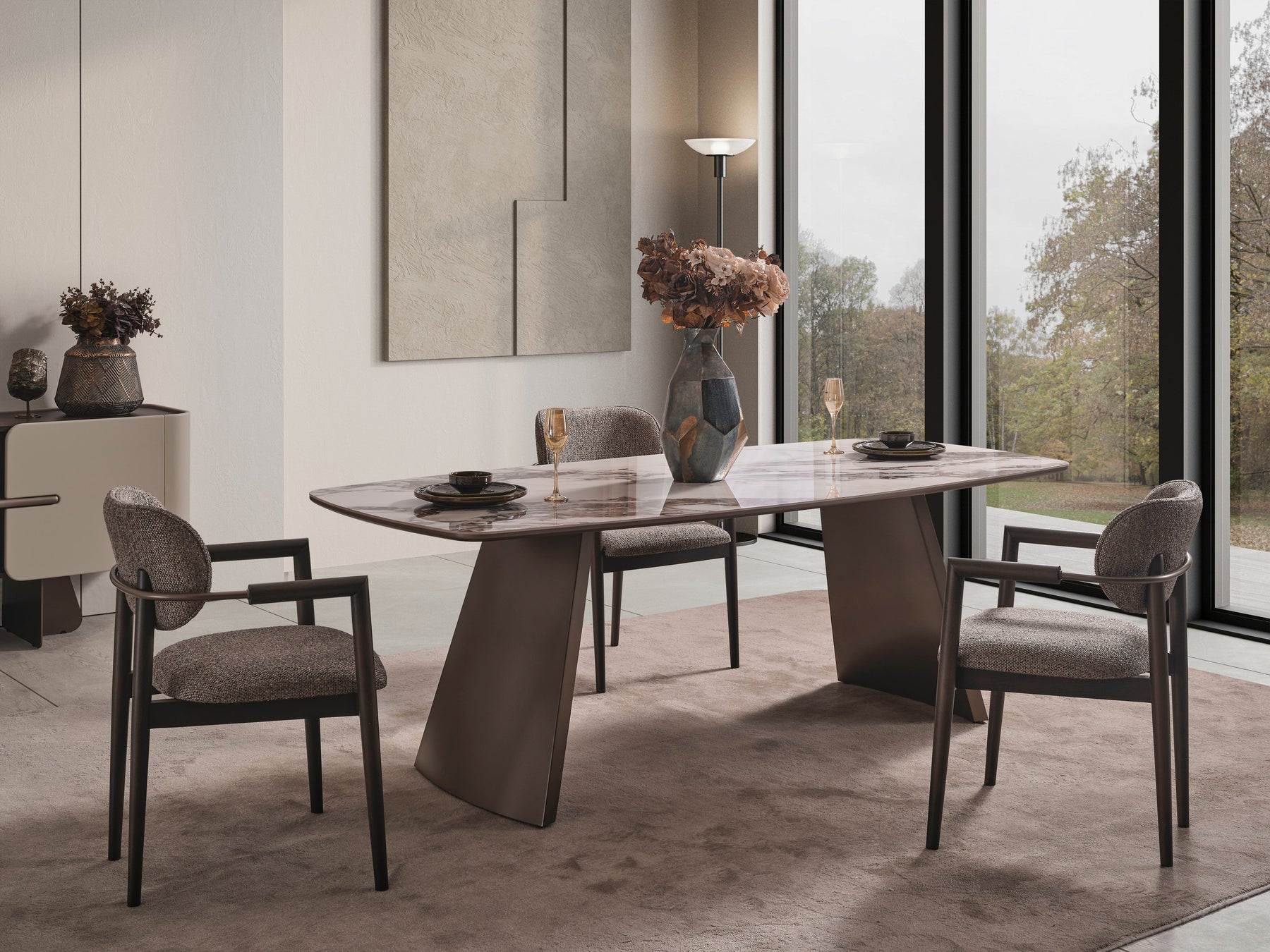 Lotus Dining Table (O) by Netline Interiors