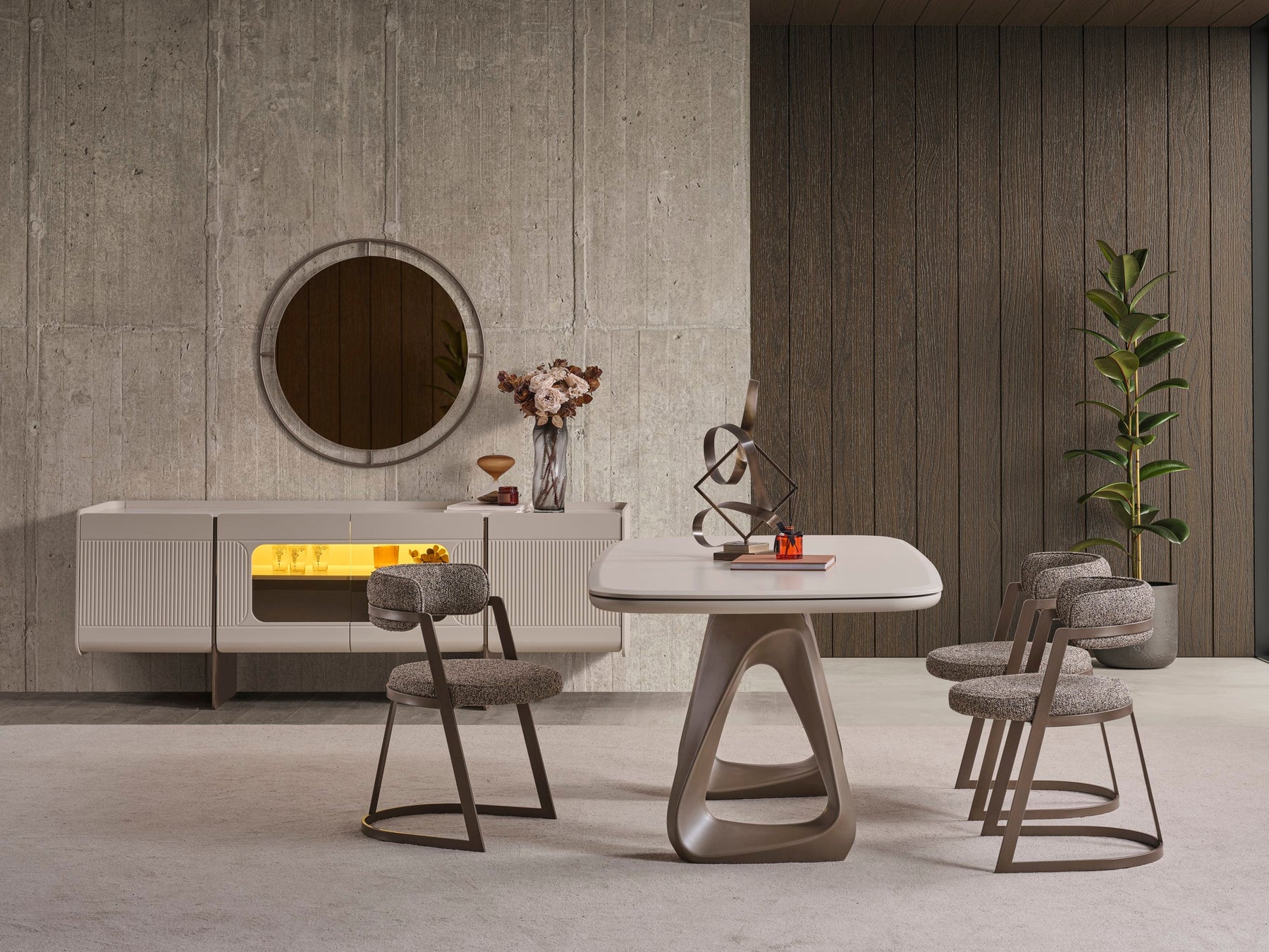 Luna Dining Table (O) by Netline Interiors
