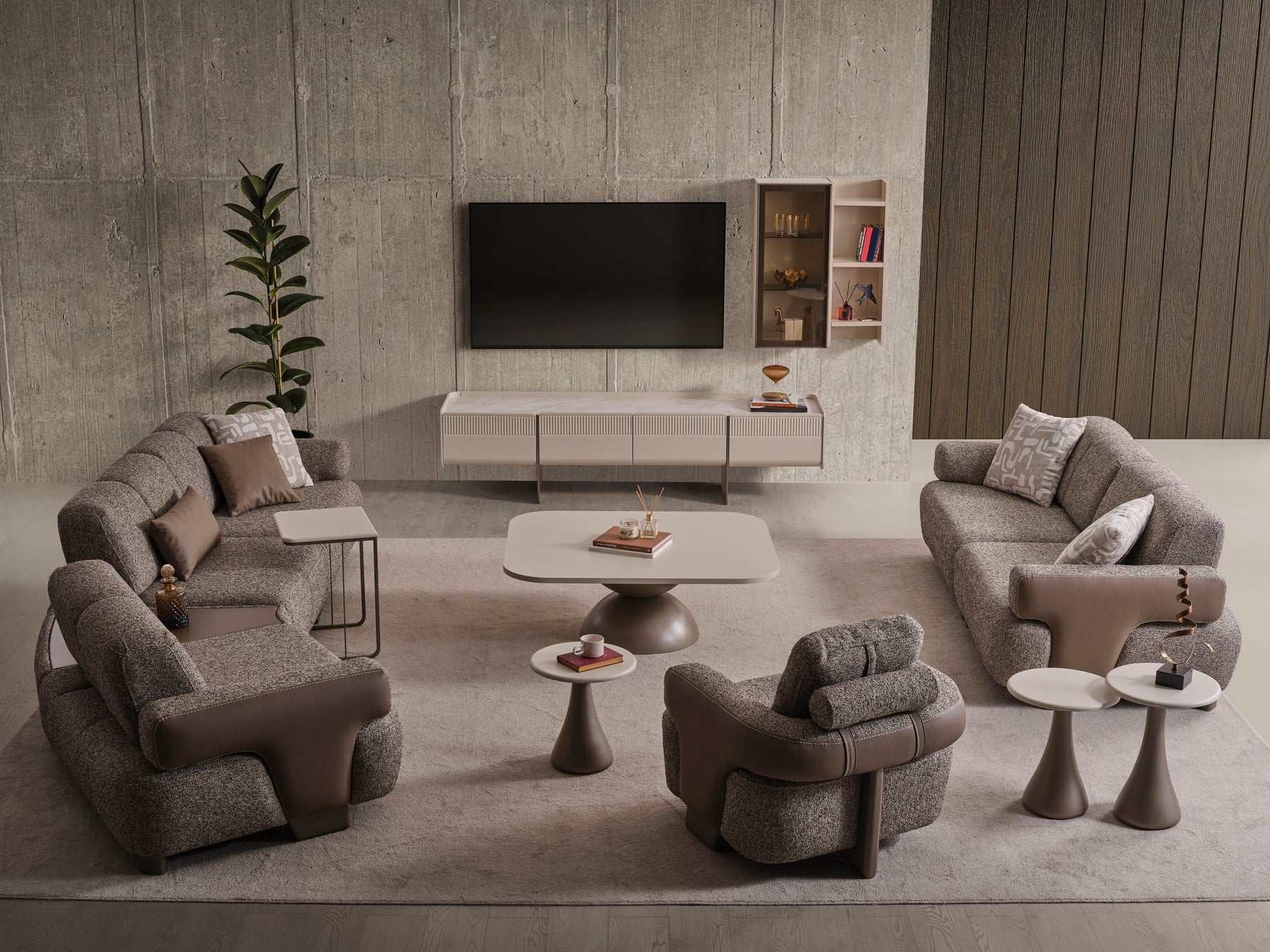 Luna TV Unit (O) by Netline Interiors