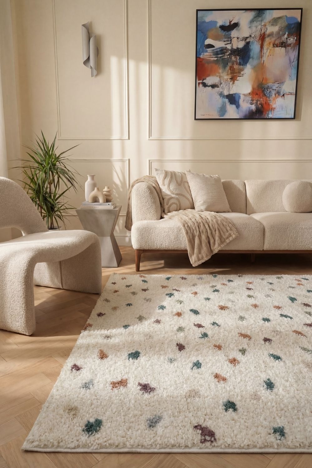 Moodi Shaggy Multicolour Jubile Rug