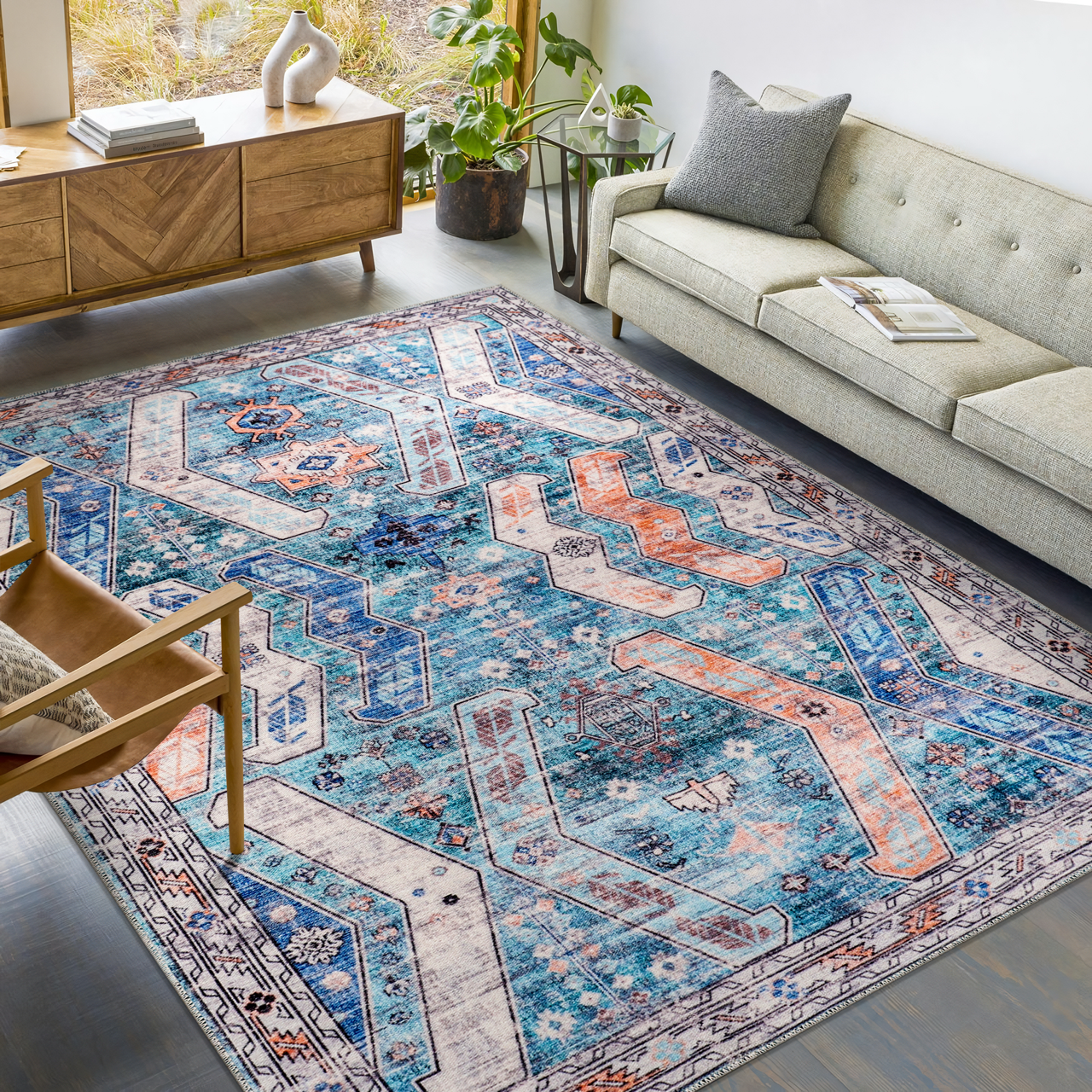 Loomed Geometry Warm White Heritage Washable Rug – Netline Home guide
