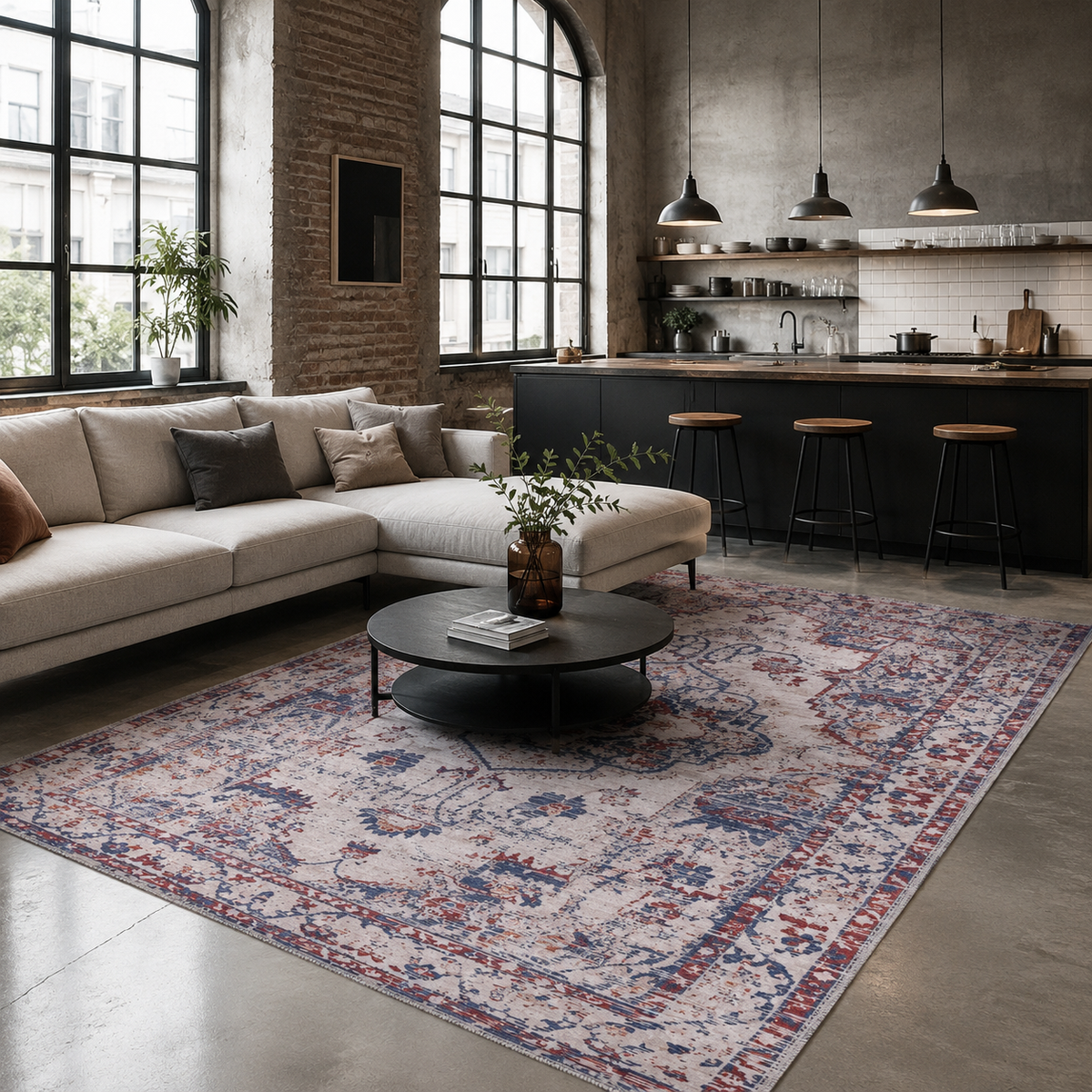 Select Watercolour Mid Grey Vintage Washable Rug – Netline Home guide