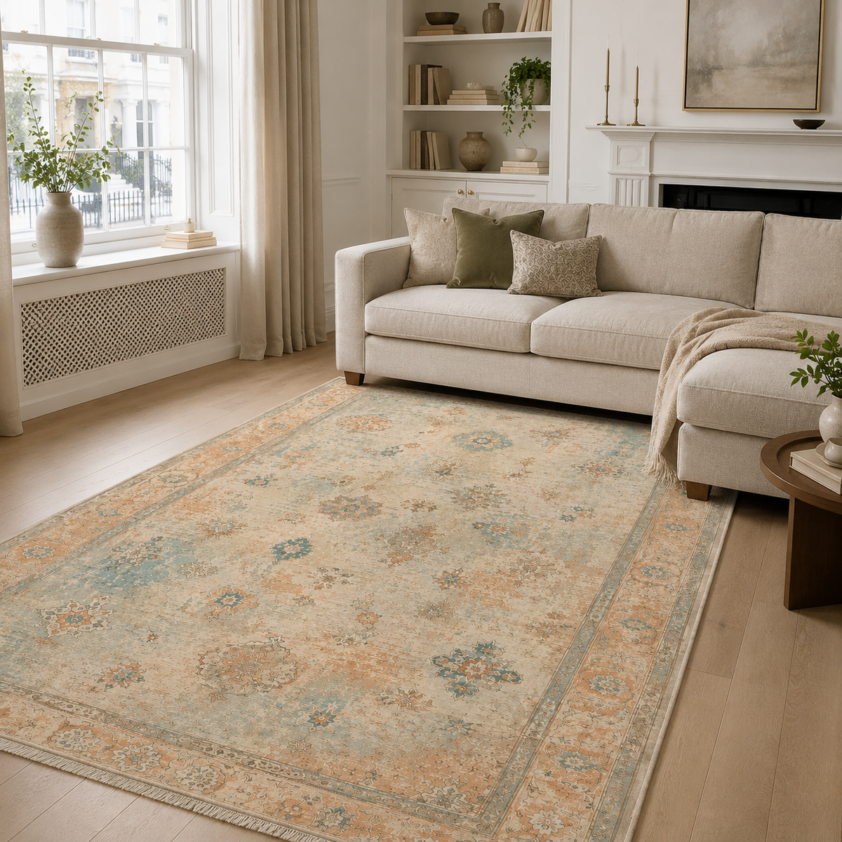 Century Vinework Natural Beige Traditional Washable Rug – Netline Home guide