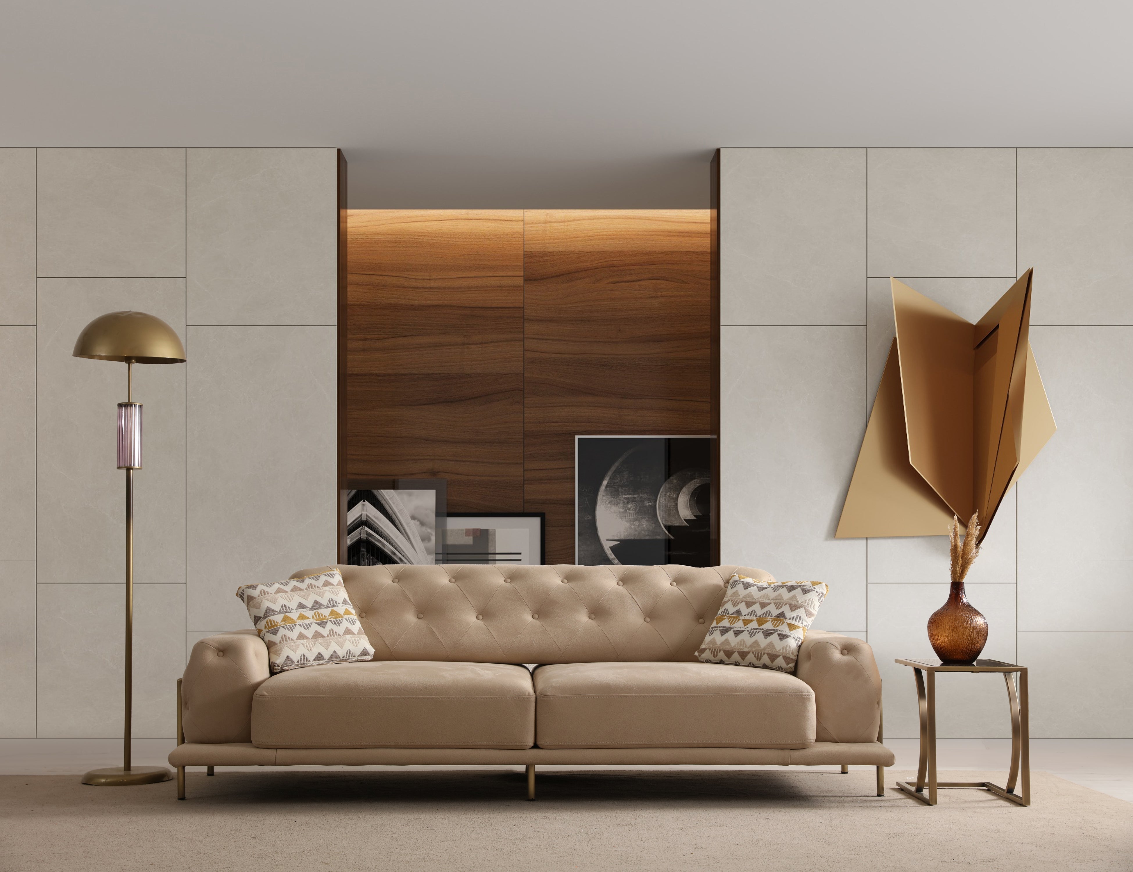 Eos Quilted 3-Seater Sofa – Netline Interiors guide