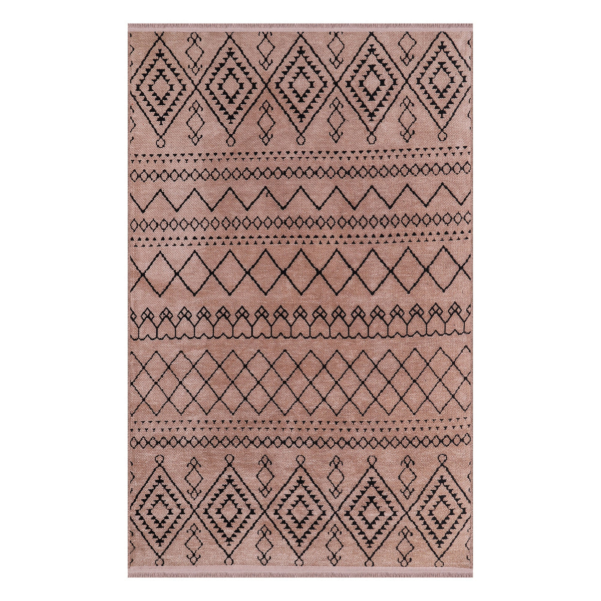 Brown machine washable chenille rug from Netline Home, soft and plush with a cozy texture, suitable for living or bedroom decor.
