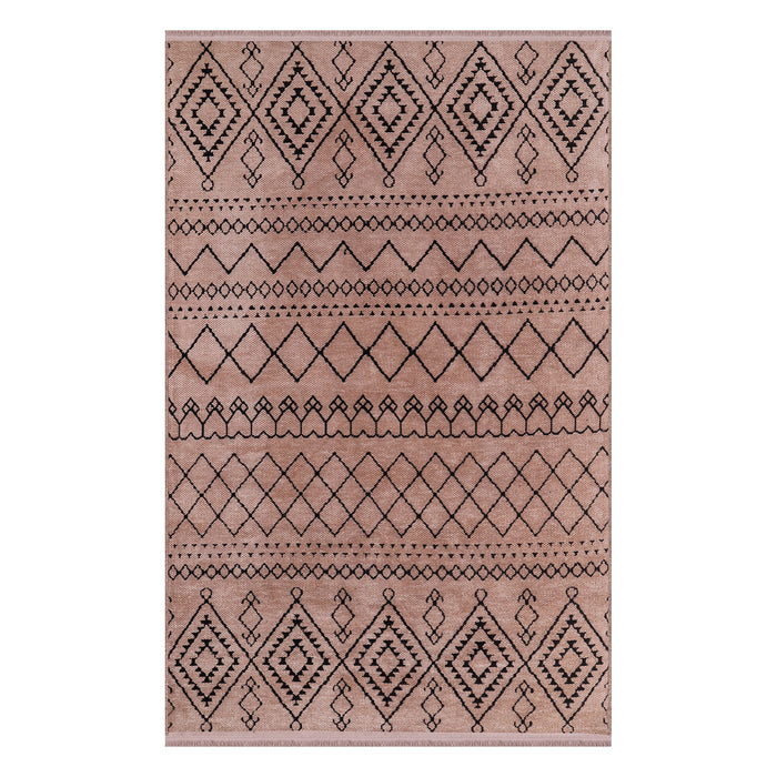 Tappeto lavabile in lavatrice Netline Home RW1801 – Ciniglia morbida MARRONE shown in an illustrative room