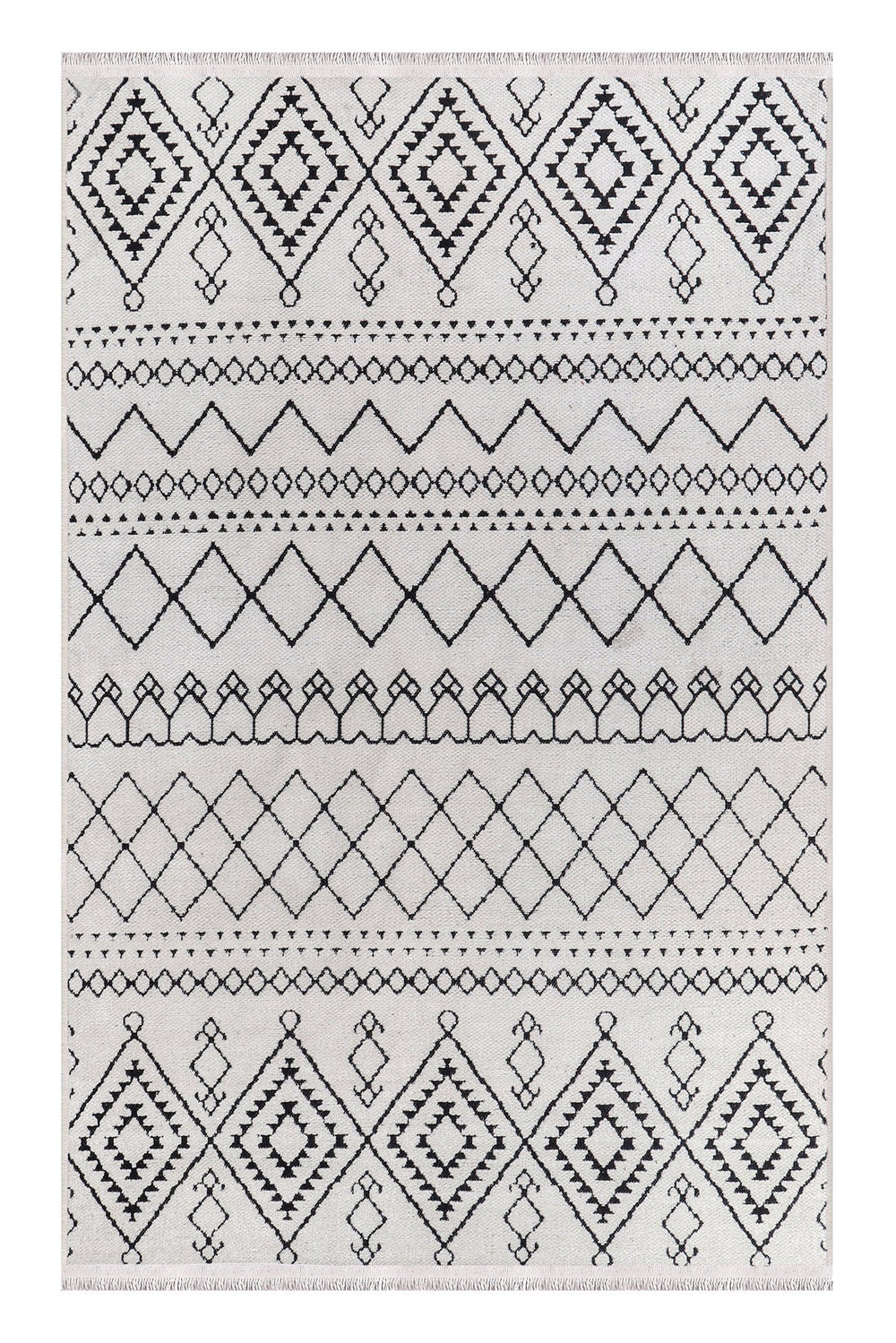 Machine washable white chenille rug from Netline Home, soft and plush, ideal for cozy living spaces.
