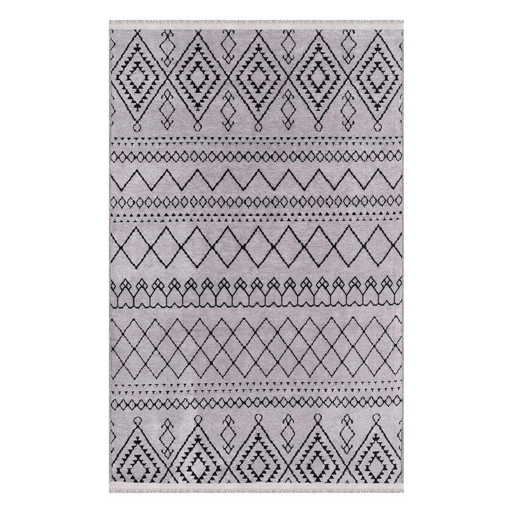 Gray machine washable chenille rug from Netline Home, showcasing its soft, plush texture and durable design for easy cleaning.