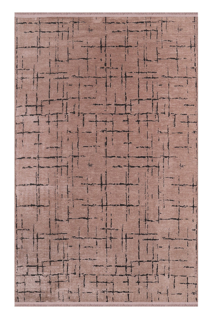 Machine Washable Rug NT201 – BROWN Soft Chenille shown in an illustrative room