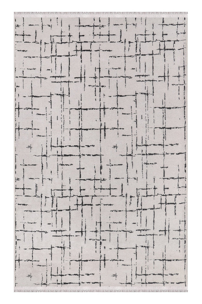Machine Washable Rug NT201 – WHITE Soft Chenille shown in an illustrative room