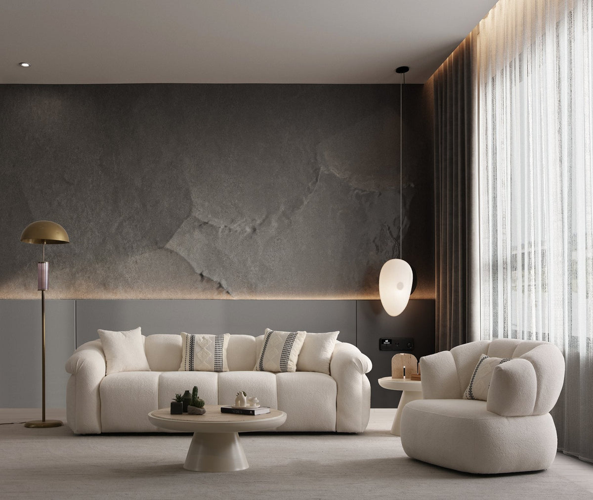 Carius 3-Seater Sofa & 3-Seater Sofa with Bed Mechanism by Netline Interiors