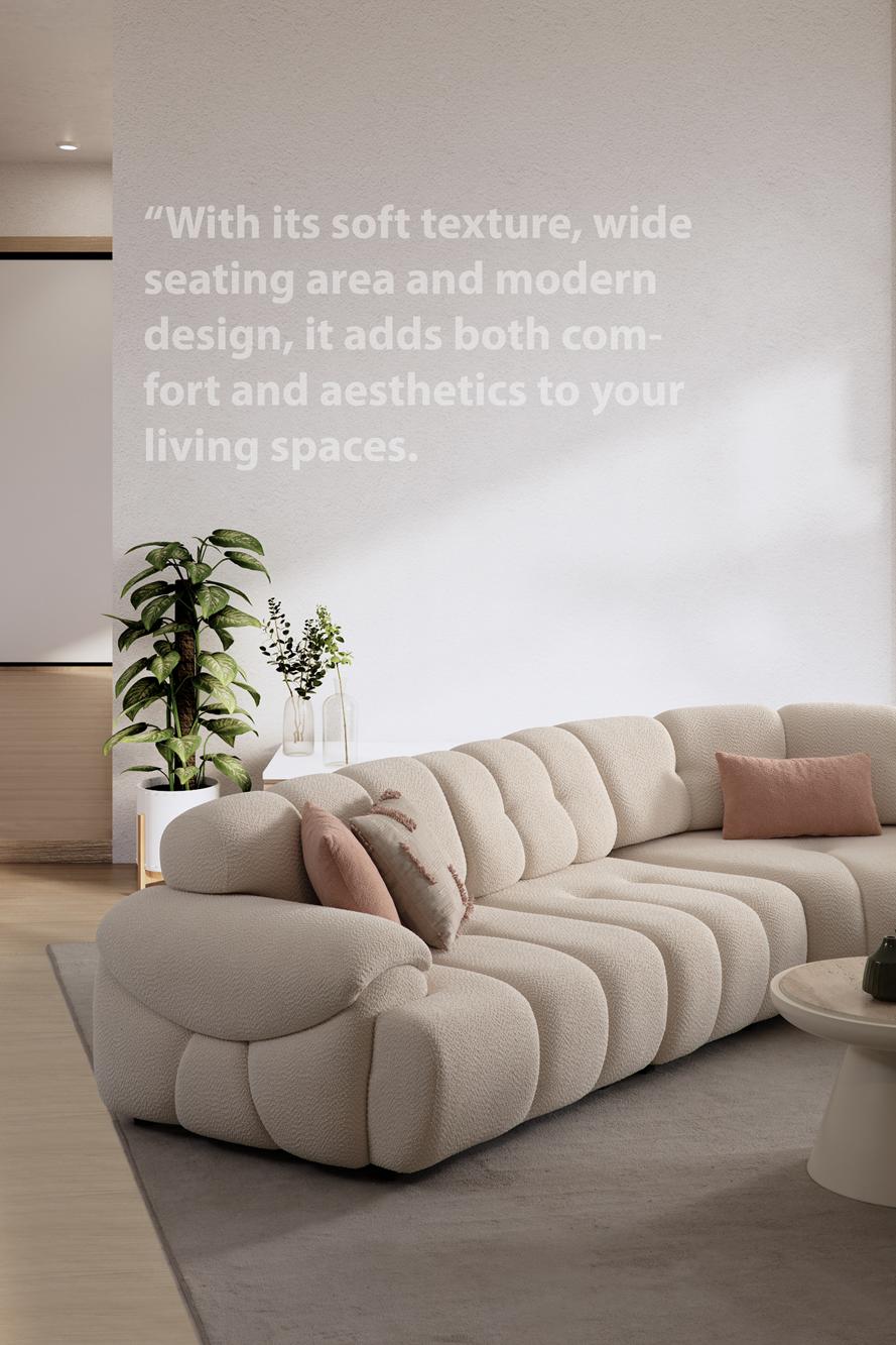 Hestia Modular Sleeper Corner Sofa Set (SG) by Netline Interiors