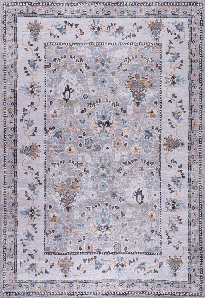 Tapis lavable Kilim rouge à médaillon, modèle LD0015, de Netline Home Rugs Depot shown in an illustrative room