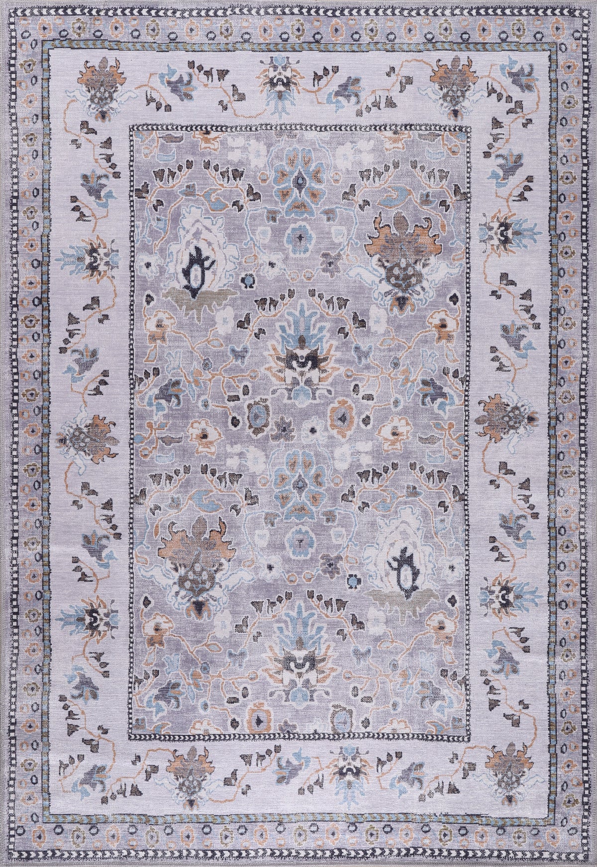 Red Kilim washable rug with medallion design from Netline Home, showcasing vibrant pattern and soft texture.
